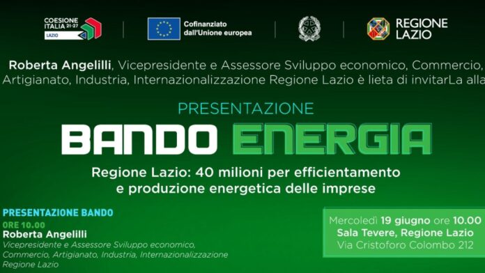 bando energia regione lazio