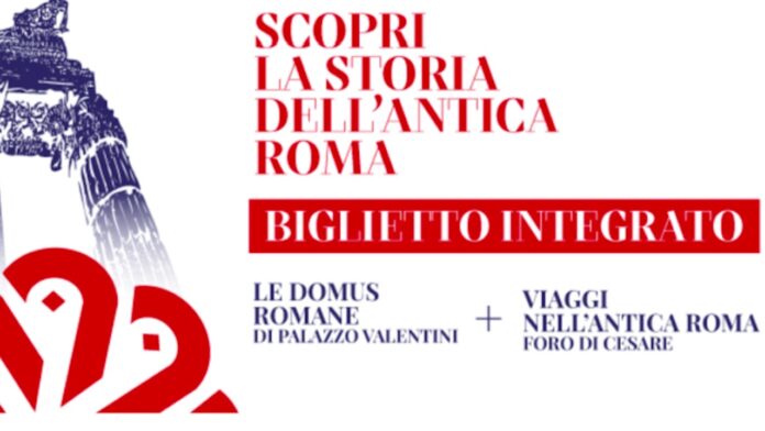 Roma, biglietto unico nel weekend per le Domus di Palazzo Valentini e il Viaggio nel Foro di Cesare