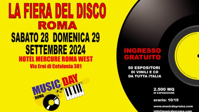 Music Day Roma, 28 e 29 settembre torna la fiera del disco tra ospiti e migliaia di vinili