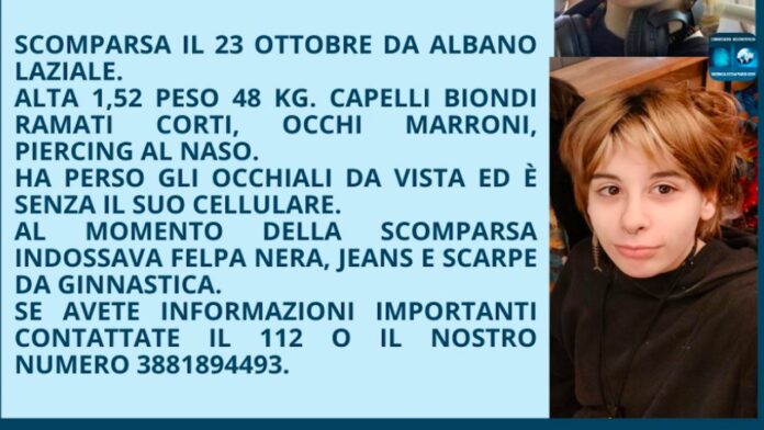 Roma, Asia 16enne scomparsa da Pavona il 23 ottobre: l'appello delle famiglia